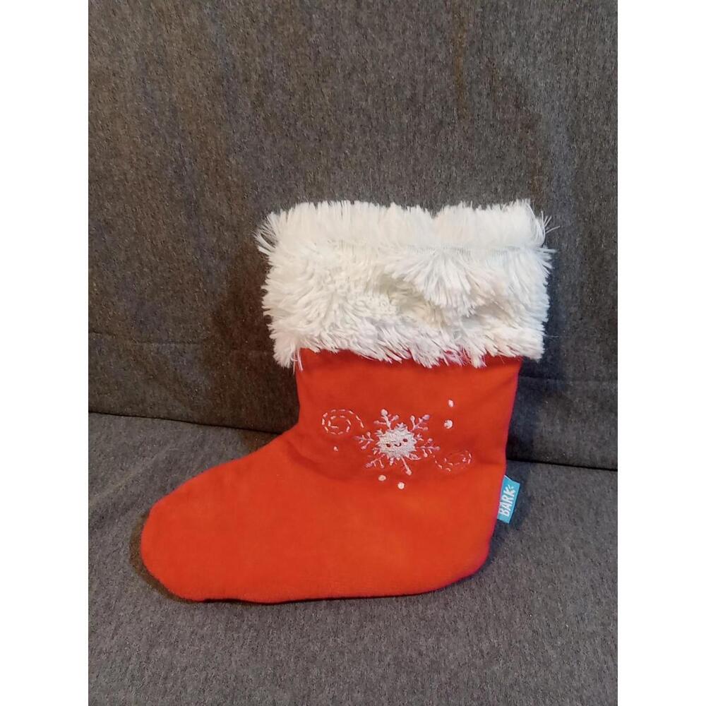 Barkbox Dog Christmas Stocking Hat Crinkle Toy Red White With 3 FREE Gifts